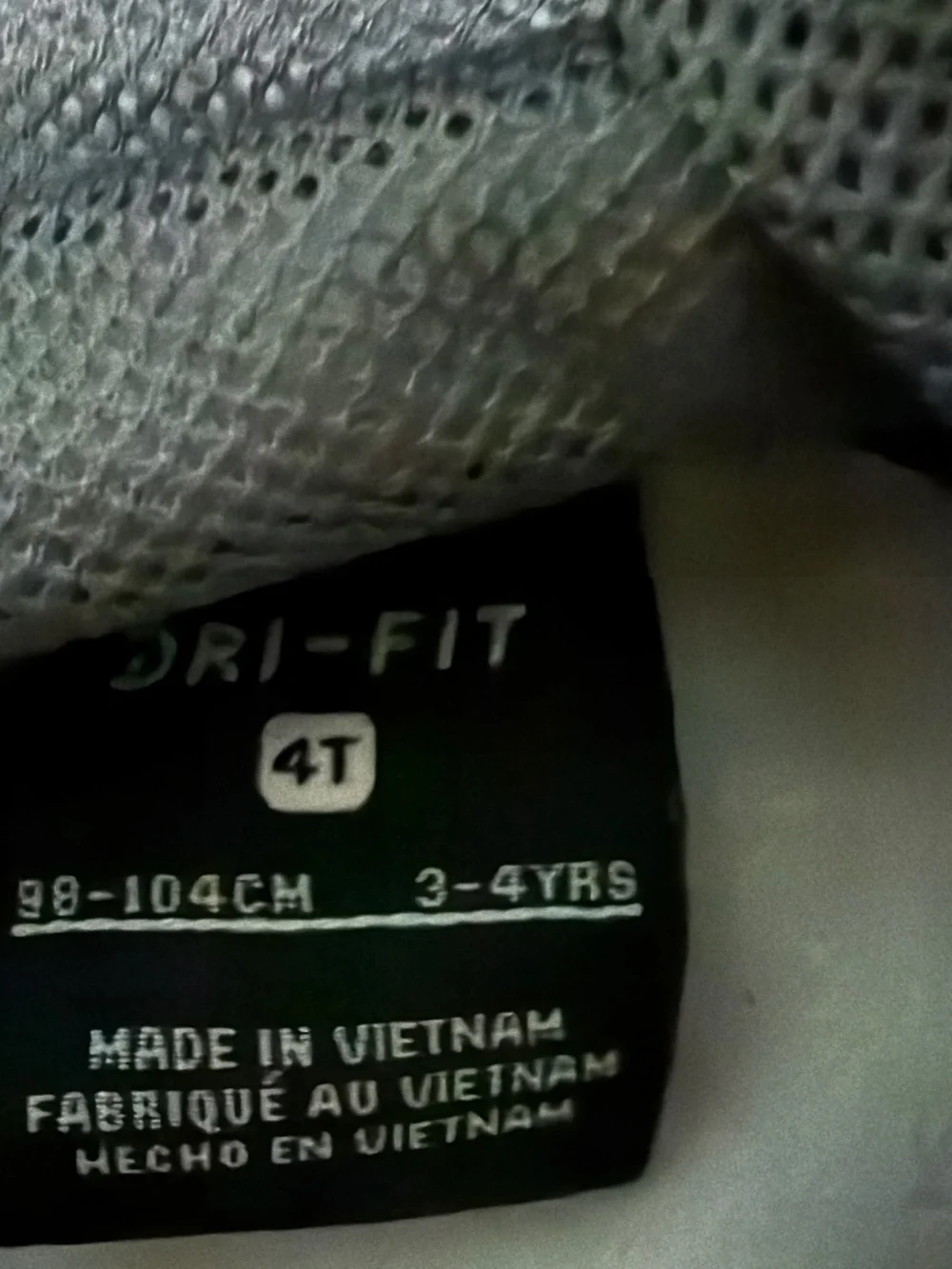 Nike Gray and White Dri-FIT Kids Hoodie (4T)